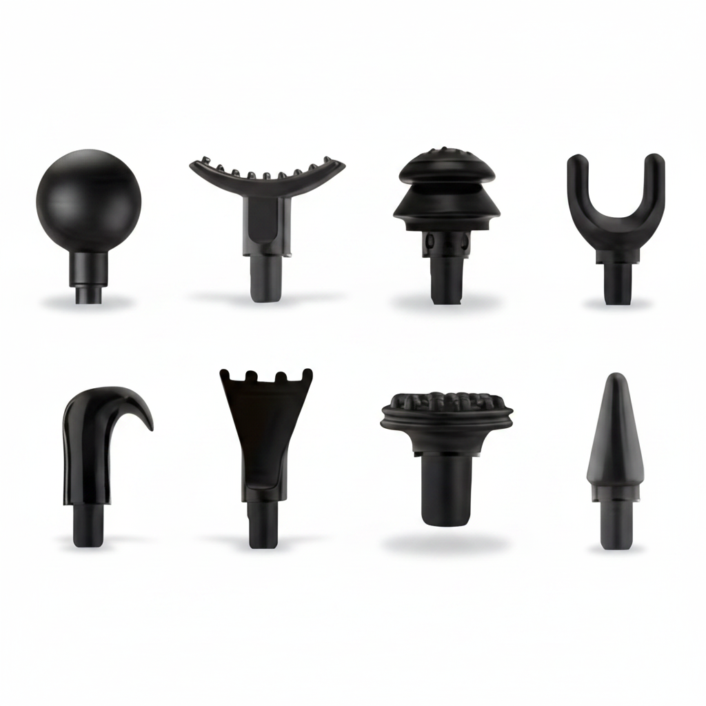 Massage Gun Attachments — White Background