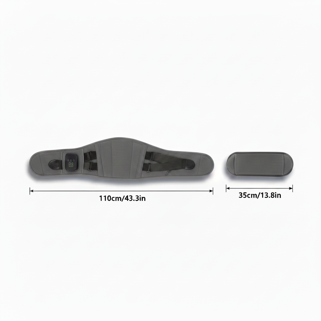 MoveMax Grey Belt — Top Down Measurements