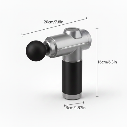 Silver Massage Gun — 3D Dimensions