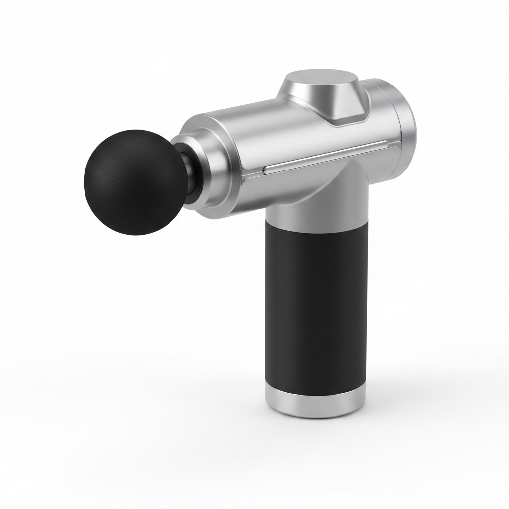 Silver Massage Gun — 3D